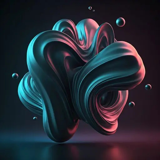 3D abstract purple design